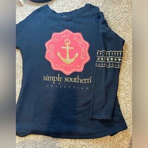 SIMPLY SOUTHERN “God is my anchor” sweater shirt